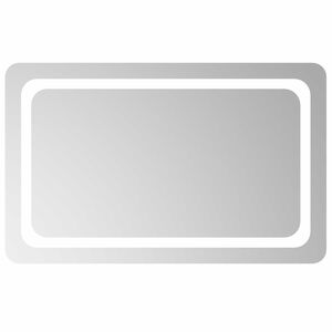 vidaXL LED Bathroom Mirror Transparent 80 x 50 cm Tempered Glass