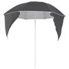 vidaXL Beach Parasol with Side Walls Anthracite 215 cm