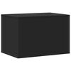 vidaXL Cat Litter Box Enclosure Black 60x40x40 cm Engineered Wood