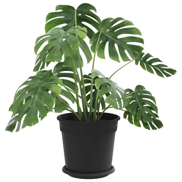 vidaXL Plant Pots 6 pcs Black &Oslash; 19 x 16 cm Plastic