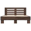 vidaXL Bed Frame without Mattress Brown Oak 140x190 cm