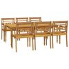 vidaXL 7 Piece Garden Dining Set Solid Wood Teak