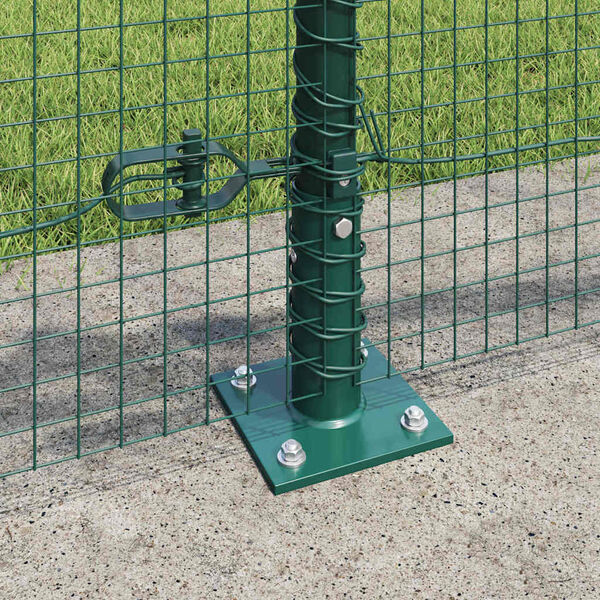 vidaXL Fence Post Green 100 x 0.5 m (19 x 19 mm mesh) Steel and PVC