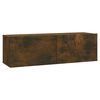 vidaXL Wall-mounted TV Cabinet Set Smoked Oak Engineered Wood