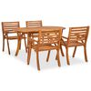 vidaXL 5 Piece Garden Dining Set 150x90 cm Solid Acacia Wood