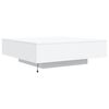 vidaXL Coffee Table with LED Lights White 100x100x31 cm
