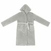 vidaXL Bathrobe Hoodie Grey S Flannel