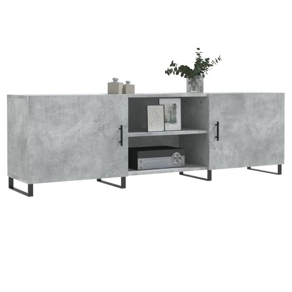vidaXL TV Cabinet Concrete Grey 150x30x50 cm Engineered Wood