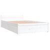 vidaXL Bed Frame without Mattress with Drawers White 90x200 cm (815030+814985)