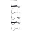 vidaXL Wall Mounted Wine Rack for 5 Bottles Black Iron