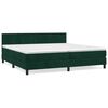 vidaXL Box Spring Bed with Mattress Dark Green 200x200 cm Velvet
