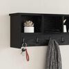 vidaXL Wall-Mounted Coat Rack with Shelf Black oak 100 x 16 x 26 cm