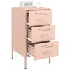 vidaXL Bedside Cabinets 2 pcs Pink 36x39x68 cm Steel
