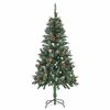 vidaXL Artificial Pre-lit Christmas Tree with Ball Set&Pine Cones 150 cm