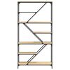 vidaXL Bookshelf Sonoma Oak 91x36x176 cm Engineered Wood and Steel