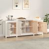 vidaXL Sideboard White 164x37x68 cm Solid Wood Pine