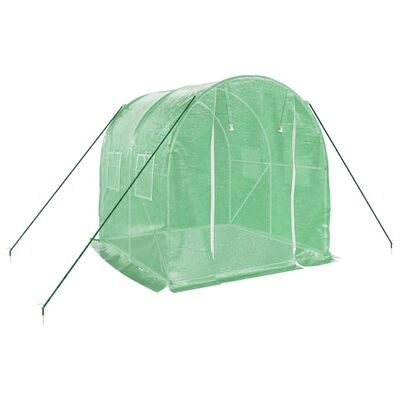 vidaXL Greenhouse with Steel Frame Green 4 m² 2x2x2 m