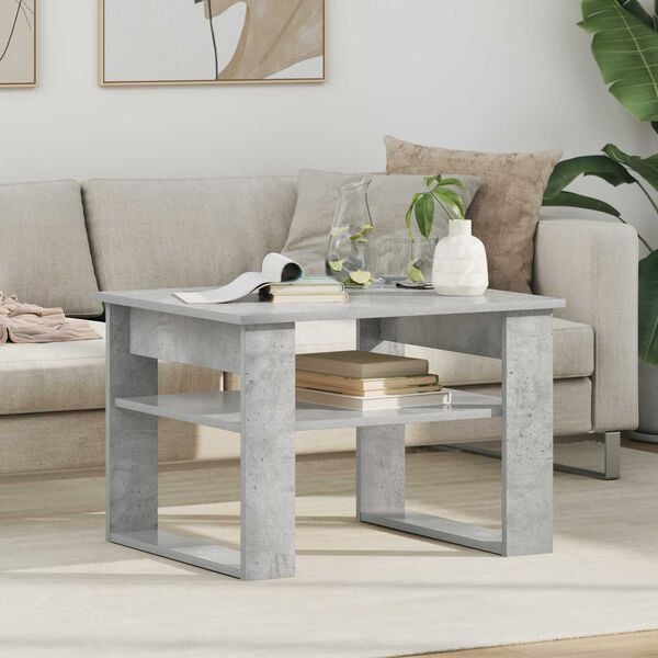 vidaXL Coffee Table Concrete Grey 64 x 54 x 44 cm Engineered Wood