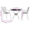 vidaXL 3 Piece Bistro Set Black Cast Aluminium