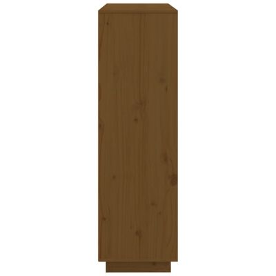 vidaXL Highboard Honey Brown 110.5x35x117 cm Solid Wood Pine