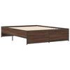 vidaXL Bed Frame without Mattress Brown Oak 140x200 cm