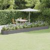 vidaXL Garden Raised Bed Galvanised Steel 544x100x36 cm Grey