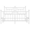 vidaXL Metal Bed Frame without Mattress with Footboard White 140x200cm
