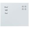vidaXL Wall-mounted Magnetic Board White 60x50 cm Tempered Glass