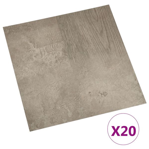 vidaXL Self-adhesive Flooring Planks 20 pcs PVC 1.86 m² Grey