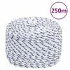 vidaXL Boat Rope White 6 mm 250 m Polypropylene