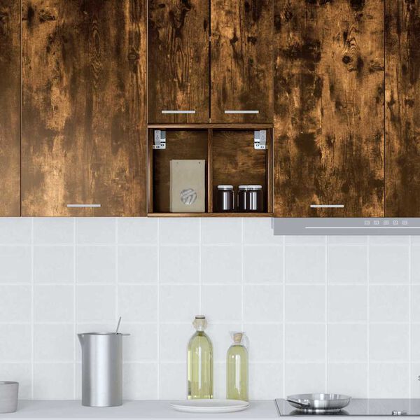 vidaXL Hanging Cabinet Smoked Oak 30 x 29.5 x 40 cm Engineered Wood