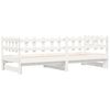 vidaXL Pull-out Day Bed without Mattress White 2x(90x200) cm Solid Wood