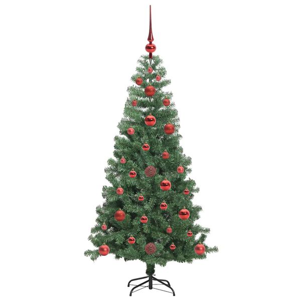 vidaXL Christmas Tree with 150 LEDs with Stand Green 120 cm PVC