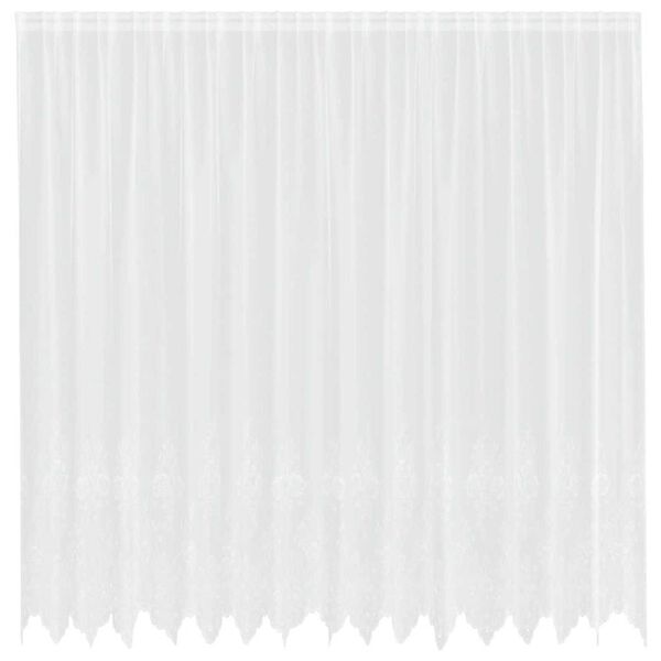 vidaXL Lace Curtain with Curtains Floral White 240 x 400 cm Polyester