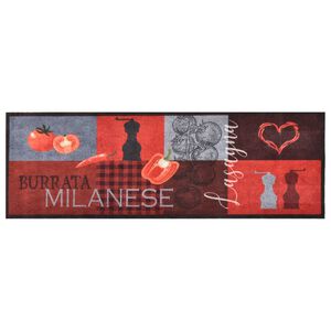 vidaXL Kitchen Carpet | Red | Polyamide | 180 x 60 cm | Kitchen Carpet