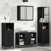 vidaXL Bathroom Furniture Set 3 pcs Black Oak Engineered Wood