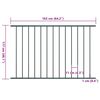 vidaXL Fence Panel Powder-coated Steel 1.63x1.25 m Anthracite