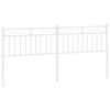 vidaXL Metal Replace Headboard White 200 cm