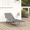 vidaXL Folding Sun Lounger Folding Grey 56 x 189 x 87cm Fabric