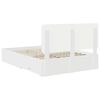 vidaXL Bed Frame with Headboard White 160 x 200 cm Engineered Wood