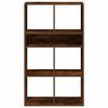 vidaXL Book Cabinet Smoked Oak 66x31x112 cm Engineered Wood