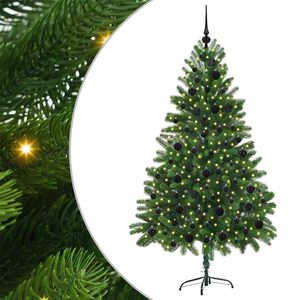 vidaXL Christmas Tree with 300 LEDs with Stand Green 180 cm PE