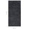 vidaXL Runner Rug BCF Anthracite 100x200 cm