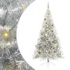 vidaXL Artificial Pre-lit Christmas Tree Silver 240 cm PET