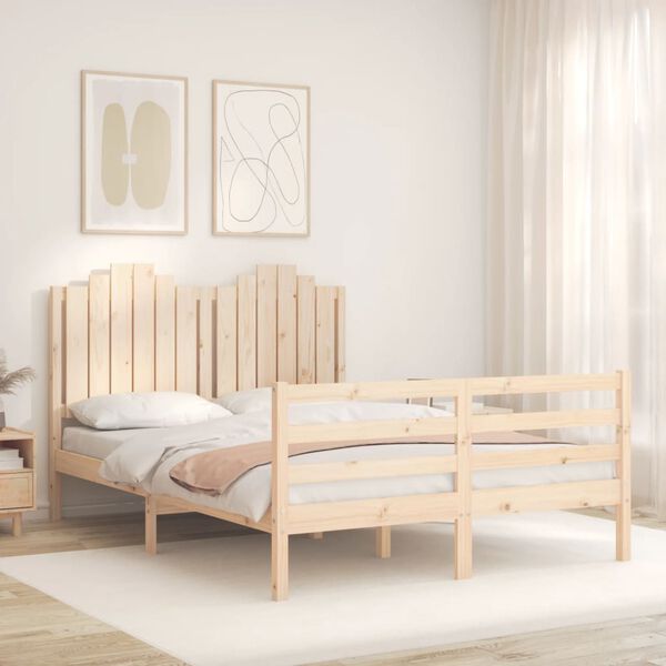 vidaXL Bed Frame without Mattress 140x200 cm Solid Wood