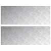 vidaXL Stair Tread Rectangular 2 pcs Silver 80 x 30 cm Aluminium