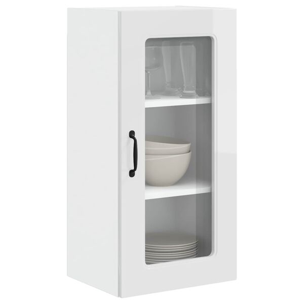 vidaXL Kitchen Cabinet Kalmar High Gloss White 40 x 31 x 80 cm