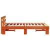 vidaXL Bed Frame with Headboard Wax Brown 120 x 190 cm Solid Pine Wood