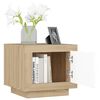 vidaXL Coffee Table White and Sonoma Oak 51x50x45 cm Engineered Wood