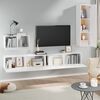 vidaXL 4 Piece TV Cabinet Set White Engineered Wood